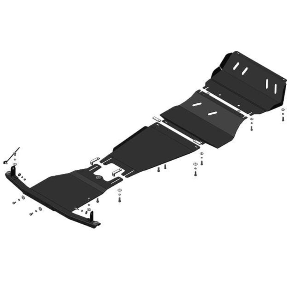 Защита MOTODOR усиленная КПП, радиатора, переднего диффер. раздаточной кор. (3 мм, сталь) для Mitsubishi Pajero Sport III /L200 (2016-н.в.) Защита MOTODOR усиленная КПП, радиатора, переднего диффер. раздаточной кор. (3 мм, сталь) для Mitsubishi Pajero Sport III /L200 (2016-н.в.)