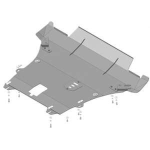 Усиленная защита картера двигателя, КПП, переднего бампера (3 мм, сталь) для Renault Duster 2015-2020