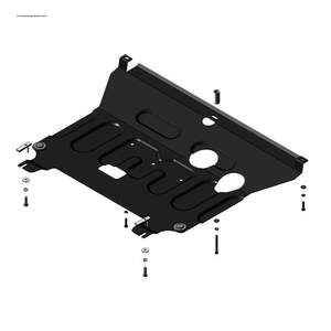 Усиленная защита картера двигателя, КПП (2 мм, сталь) для Kia Rio X 2020-, Kia Rio X-Line 2017-2020, Kia Rio седан 2017-, Hyundai Solaris седан 2017-