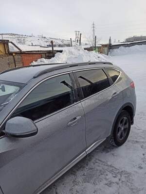 Рейлинги «APS» продольные алюминиевые для HAVAL F7 (2019-н.в.) серебристые