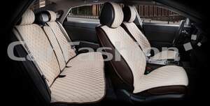 Комплект Накидок «CROWN» бежевый/кофе/кофе 22621 Комплект Накидок «CROWN» бежевый/кофе/кофе 22621