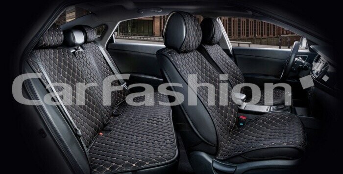 Комплект Накидок «CROWN» черный/черный/бежевый 22622 Комплект Накидок «CROWN» черный/черный/бежевый 22622