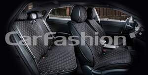 Комплект Накидок «CROWN» черный/черный/бежевый 22622