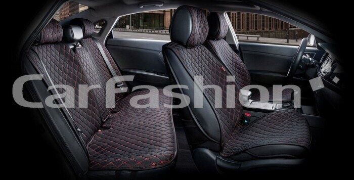 Комплект Накидок «CROWN» черный/черный/красный 22626 Комплект Накидок «CROWN» черный/черный/красный 22626