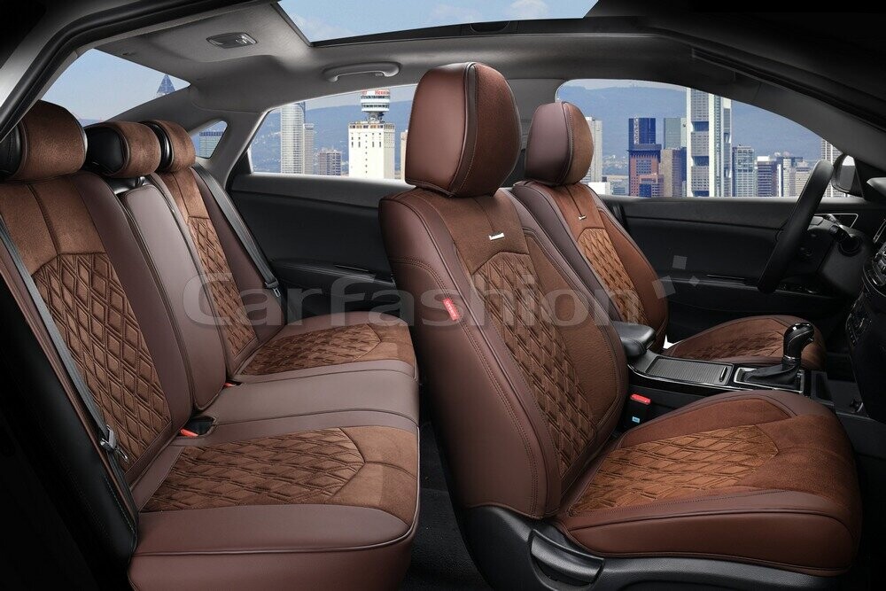 Комплект каркасных чехлов 5D «DIAMOND PLUS» кофе/кофе/кофе 27032 Комплект каркасных чехлов 5D «DIAMOND PLUS» кофе/кофе/кофе 27032