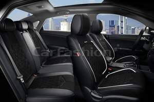 Комплект каркасных чехлов 5D «DIAMOND PLUS» черный/черный/серый 27029