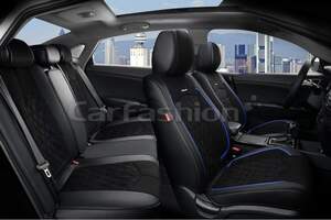 Комплект каркасных чехлов 5D «DIAMOND PLUS» черный/черный/синий 27031