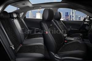 Комплект каркасных чехлов 5D «DIAMOND PLUS» черный/черный/черный 27027