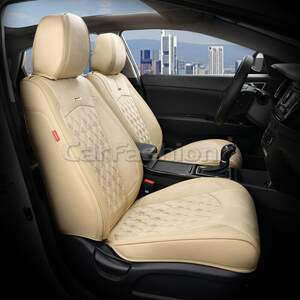 Каркасные чехлы фронт 5D «DIAMOND» бежевый/бежевый/бежевый 26033