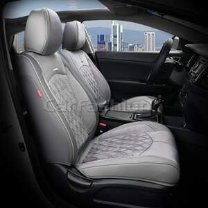 Каркасные чехлы фронт 5D «DIAMOND» т.серый/т.серый/серый 26034