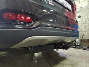 Фаркоп Kia Sorento Prime 2015-2020, Hyundai Santa Fe 2018-2021 съемное крепление шара под американский квадрат