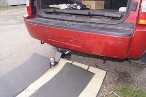 Быстросъемный фаркоп «Бизон» профиль 50х50 для Jeep cherokee KK / Dodge Nitro