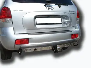 Фаркоп «Лидер-плюс» для HYUNDAI SANTA FE CLASSIC (SM) (ТАГАЗ) 2001-2006, 2007 - н.в. (C НЕРЖ. ПЛАСТИНОЙ)