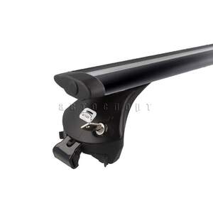 Багажник AMOS BOSS на интегриров.рейлинги HYUNDAI Polisade (2018-н.в.) (дуги аэро-крыло черные)