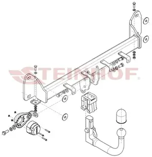 Фаркоп BMW X3 G01 2017-, BMW X3 F25 2010-2017, BMW X4 F26 2014-2018 вертикальное быстросъемное крепление шара на ключе