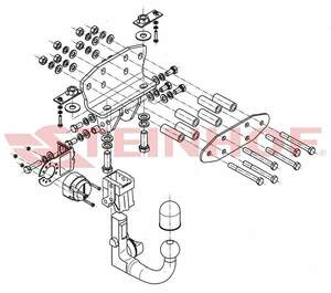 Фаркоп Toyota Land Cruiser 200 2008-2021, Lexus LX 2008-2021 вертикальное быстросъемное крепление шара на ключе