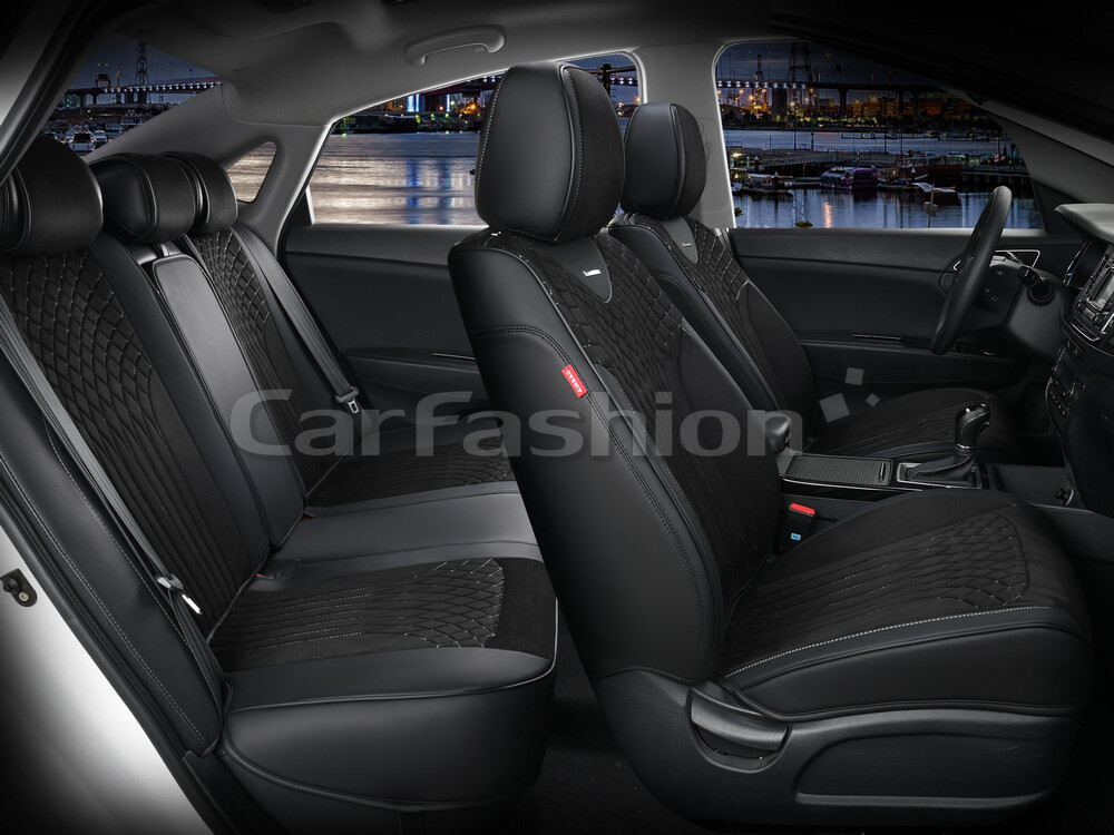 Комплект каркасных чехлов 5D «SHELL PLUS» черный/черный/серый 22514 Комплект каркасных чехлов 5D «SHELL PLUS» черный/черный/серый 22514