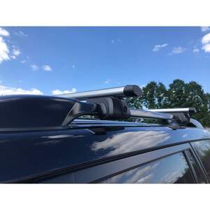 Багажник TITAN с замком на рейлинги  (аэро алюм.поперечины) от Inter