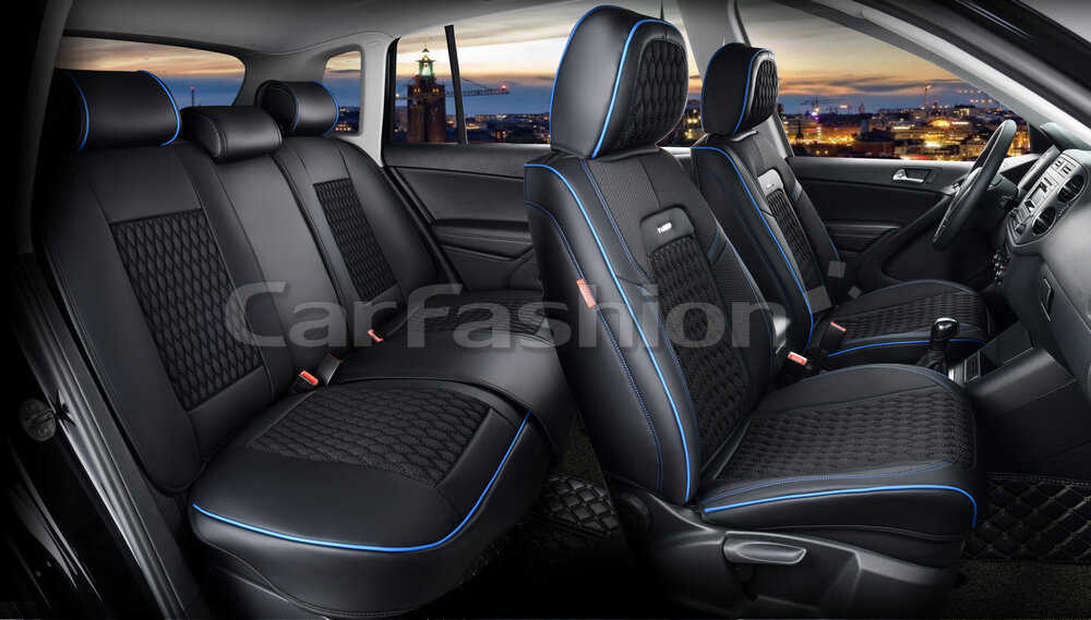 Комплект каркасных чехлов 5D «TITAN PLUS» черный/черный/синий/синий 27237 Комплект каркасных чехлов 5D «TITAN PLUS» черный/черный/синий/синий 27237