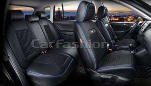 Комплект каркасных чехлов 5D «TITAN PLUS» черный/черный/синий/синий 27237