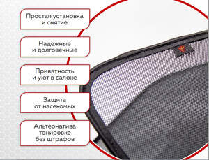 ШТОРКИ каркасные HYUNDAI Creta II (2021-н.в.) седан, задние «COBRA»