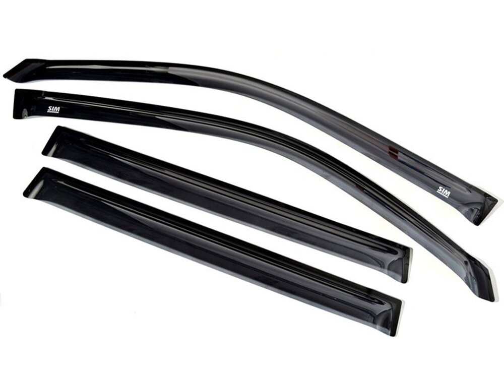 Дефлекторы окон «SIM» накладные для SKODA KAROQ (2018-н.в.) хром.молдинг Дефлекторы окон «SIM» накладные для SKODA KAROQ (2018-н.в.) хром.молдинг