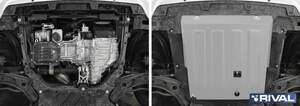 Алюминиевая защита картера + КПП + комплект крепежа, АвтоБроня, HAVAL Jolion 1.5T, РКПП, передний привод; кроме комплектации Comfort