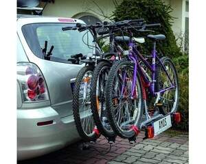 Платформа для 3-х велосипедов на фаркоп AMOS GIRO 3, алюминий/цвет серебристый