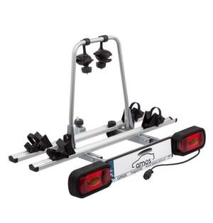 Платформа для 2-х велосипедов на фаркоп AMOS GIRO 2, алюминий/цвет серебристый