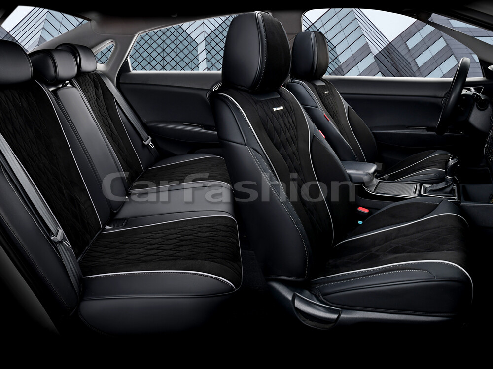 Комплект каркасных чехлов 5D «SYMBOL PLUS» черный/черный/серый 27252 Комплект каркасных чехлов 5D «SYMBOL PLUS» черный/черный/серый 27252