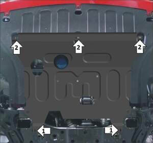 Защита картера двигателя и КПП для HYUNDAI Solaris II седан (2017-н.в.)