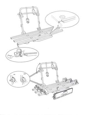 Багажная система AMOS Weekend PLUS - крепление для перевозки 3-х велосипедов на заднюю дверь и бампер автомобиля