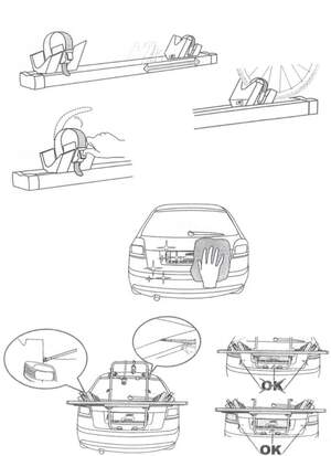 Багажная система AMOS Weekend PLUS - крепление для перевозки 3-х велосипедов на заднюю дверь и бампер автомобиля