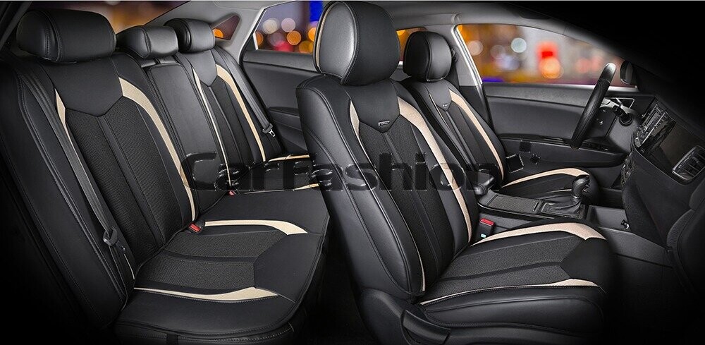 Комплект накидок «URBAN PLUS» черный/черный/бежевый 22373 Комплект накидок «URBAN PLUS» черный/черный/бежевый 22373