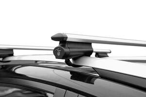 (а) Багажник  LUX Бэлт  на рейлинги с дугами 1,2м аэро-трэвэл (82мм)