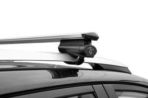 (а) Багажник  LUX Бэлт  на рейлинги с дугами 1,2м аэро-трэвэл (82мм)