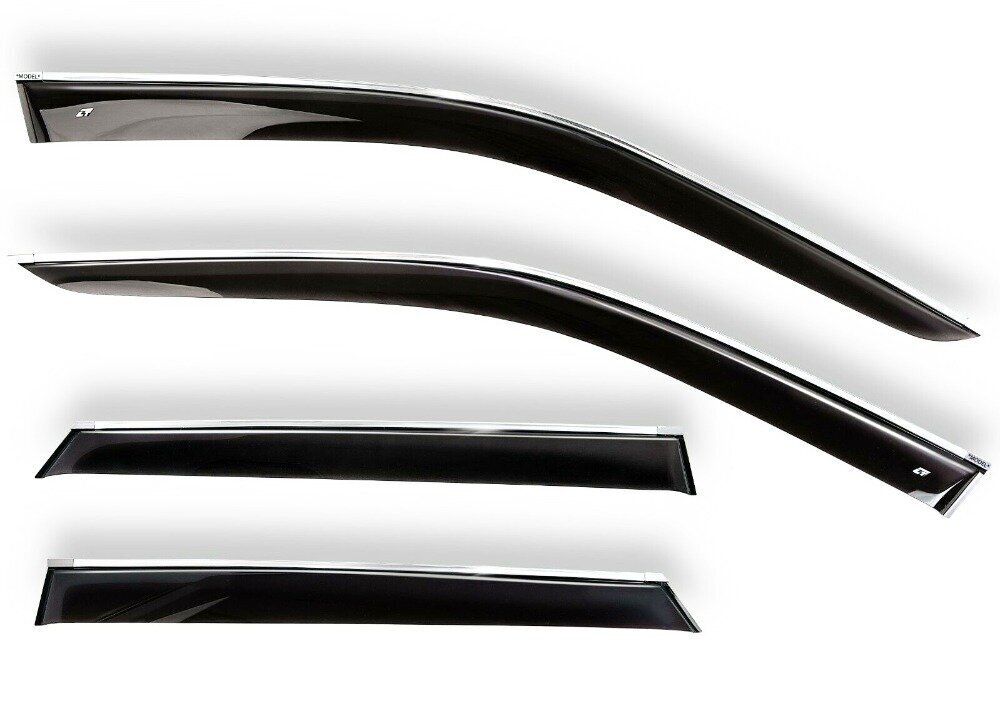 Дефлекторы окон накладные SKODA OCTAVIA III (2013-) универсал «КОБРА Тюнинг» хром.молдинг Дефлекторы окон накладные SKODA OCTAVIA III (2013-) универсал «КОБРА Тюнинг» хром.молдинг