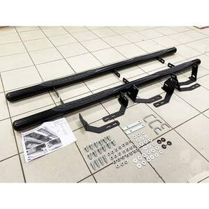 Пороги трубы с накладками d70 мм для MITSUBISHI L200/Triton (2006-2020) черные