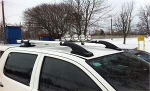 Pейлинги «SHARK» для MERCEDES-BENZ X-class (2017-н.в.) с перемычками, серебристые