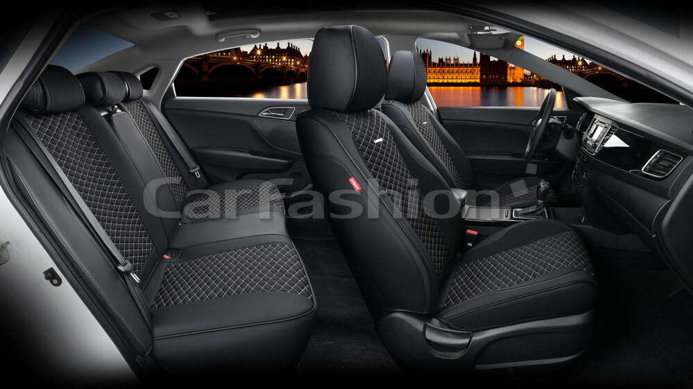 Комплект каркасных чехлов 5D «ROVER PLUS» черный/черный/серый 27269 Комплект каркасных чехлов 5D «ROVER PLUS» черный/черный/серый 27269