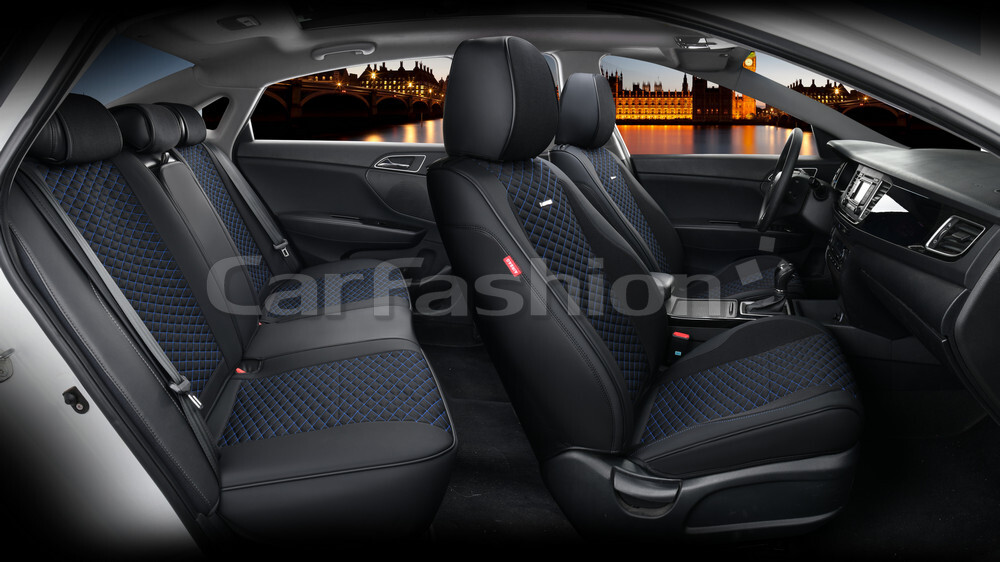 Комплект каркасных чехлов 5D «ROVER PLUS» черный/черный/синий 27270 Комплект каркасных чехлов 5D «ROVER PLUS» черный/черный/синий 27270