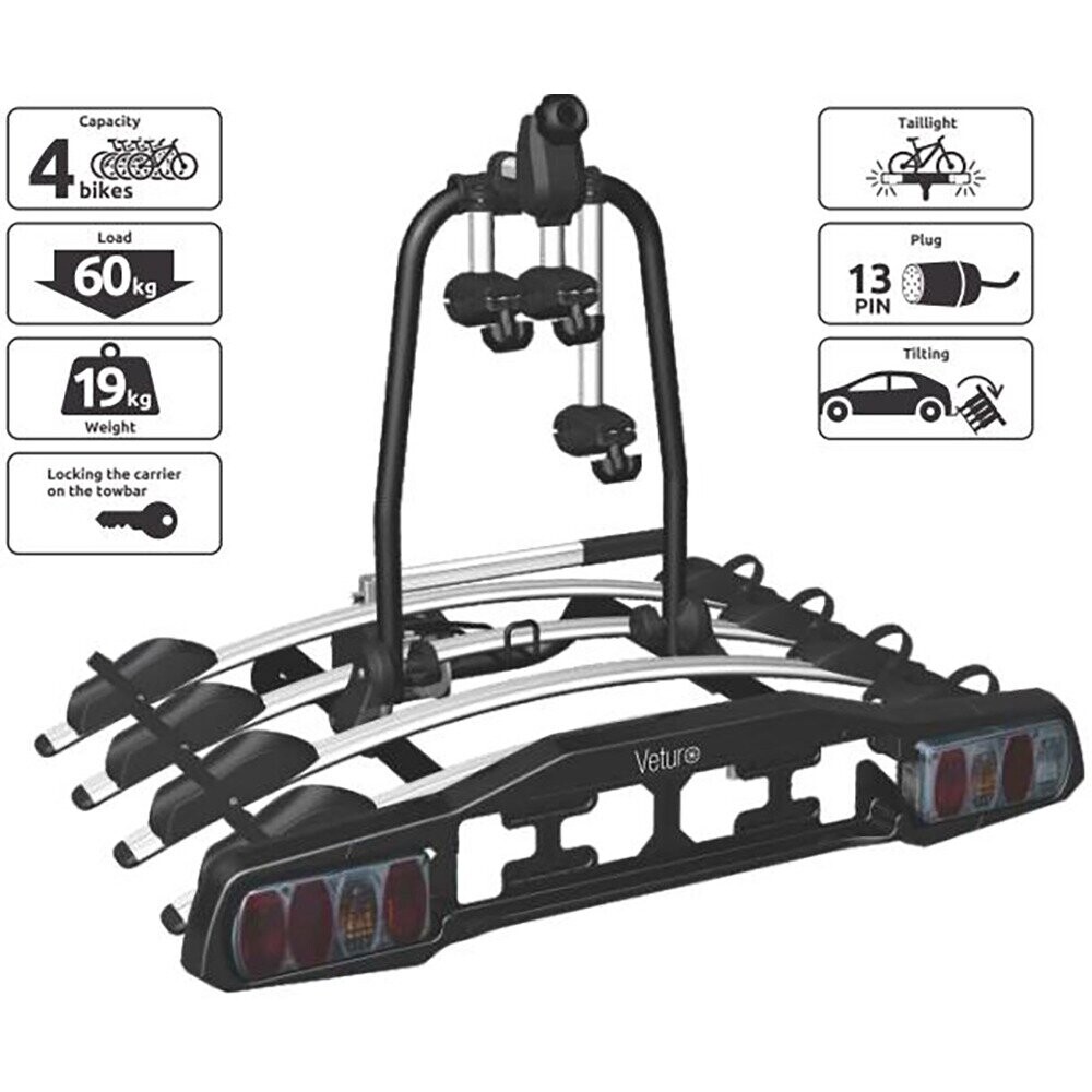 Платформа на фаркоп Venturo для 2-х электро велосипедов, сталь/цвет серый от Steinhof Платформа на фаркоп Venturo для 2-х электро велосипедов, сталь/цвет серый от Steinhof