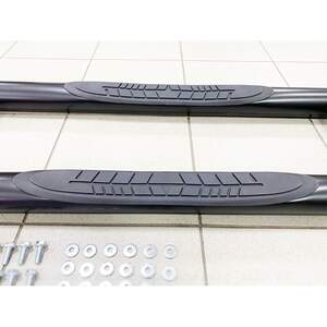 Пороги B2 70mm трубы нерж. с накладками MERCEDES BENZ X черные