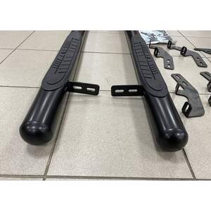 Пороги B2 70mm трубы нерж. с накладками MERCEDES BENZ X черные