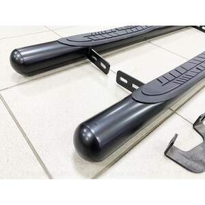 Пороги B2 70mm трубы нерж. с накладками MERCEDES BENZ X черные