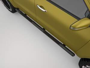 Пороги B2 70mm трубы нерж. с накладками MERCEDES BENZ X черные