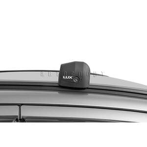 Багажные поперечины BRIDGE на интегр. рейл. для EXEED VX (2021-н.в.) с интегр. рейл. 110/105см серебристые с замком Багажные поперечины BRIDGE на интегр. рейл. для EXEED VX (2021-н.в.) с интегр. рейл. 110/105см серебристые с замком