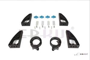 (а) Фиксаторы грузов (высота 15 см, комплект 4 шт.)для аэродинамических поперечин с креплением в верхний паз