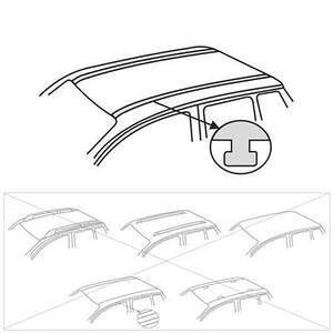 Багажник AMOS DROMADER на Т-профиль VOLKSWAGEN T5/T6 (2003-2015/2015-н.в.)(включая California, Caravelle, Multivan) (дуги аэро-крыло черные)