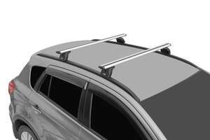 Багажник «LUX»  с черными дугами 1,3м аэро-трэвэл (82мм) Mitsubishi ASX 2010-н.в. с интегр. рейлингами
